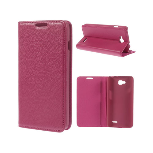 Lindgren (Rosa) LG L90 Äkta Läder Flip-Fodral