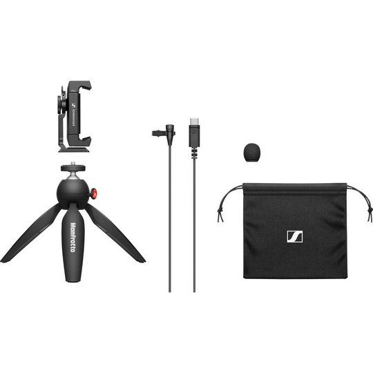 Sennheiser XS Lav USB-C Mobile Kit Myggmikrofon Mobilmikrofon Sändare signal:Sladd inkl. stativ