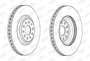 Bromsskiva, Framaxel, AUDI,SEAT,SKODA,VW, 1K0615301AD, 3C0615301C, 5Q0615301G, 8S0615301, 8S0615301D, 8S615301