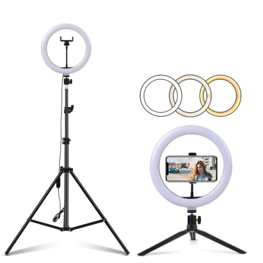 Led Ring 30cm Med Två Stativ