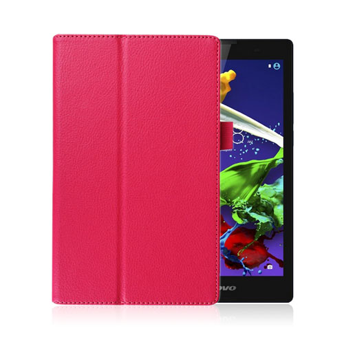 Gaarder Lenovo IdeaTab A8-50 A5500 Läderfodral med Stativ - Varm Rosa