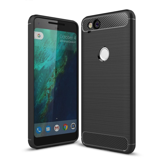 Google Pixel 2 Karbon fiber designat skal - Svart