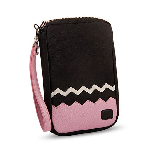 MOSHUO Läder Påse, Storlek: 19.5 x 13.4 x 2.5cm - Rosa