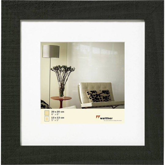 walther+ design HO220B Växelram akryl Pappersformat: 20 x 20 cm Svart