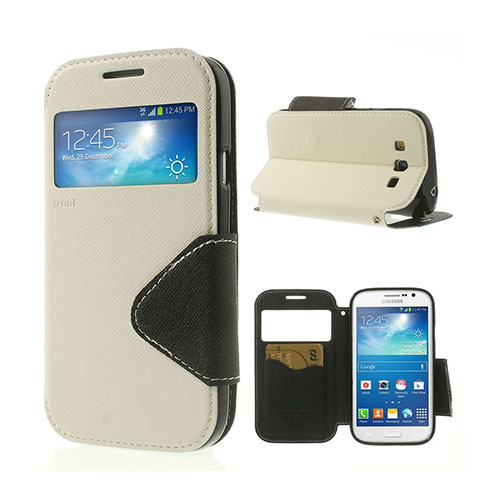 Roar Korea Samsung Galaxy Grand Neo Läder Flip Fodral - Vit