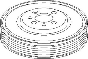 Remskiva, vevaxel, AUDI,SEAT,SKODA,VW, 06A 105 243E, 06B 105 243F, 55303-70A00, 55303-70A10, 55303-70A15, 55303-70A85
