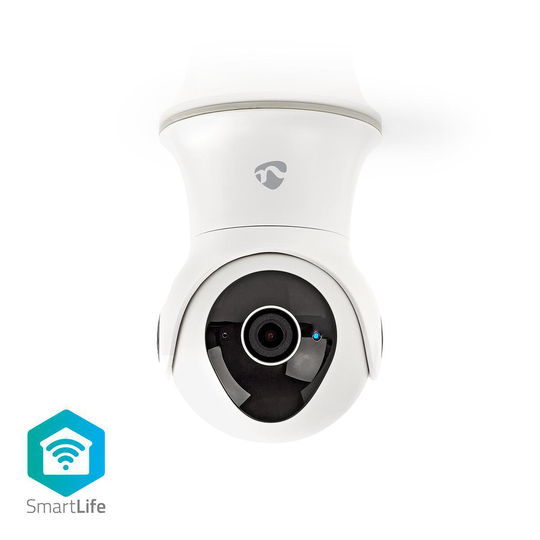 Nedis Smartlife IP-kamera för utomshusbruk | Wi-Fi | Full HD 1080p | IP65 | Cloud / Internt 16 GB | 12 VDC | Med rörelsesensor |