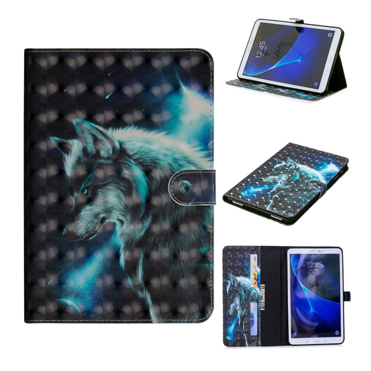 Samsung Galaxy Tab A 10.1 (2016) konstlädersfodral med fint motiv - Varg