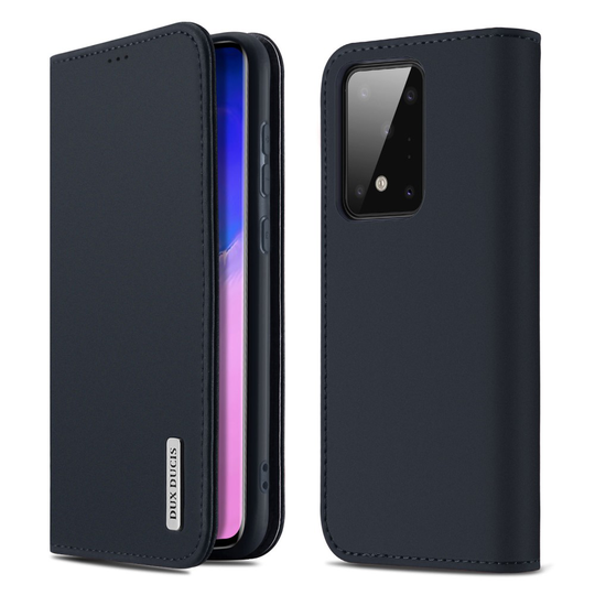 Dux Ducis Wish Series Äkta Läderfodral till Galaxy S20 Ultra - Blå
