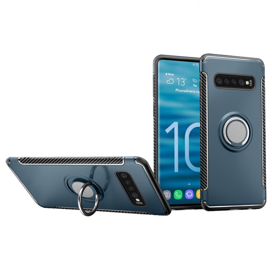 Samsung Galaxy S10 skal med mobilring - babyblå