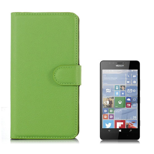 Jensen Microsoft Lumia 950 Läderfodral med Stativ - Grön