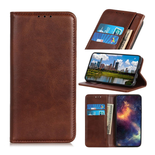 Samsung Galaxy S10 Split läderfodral - Kaffe