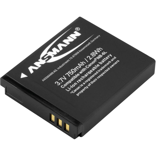 Ansmann A-Can NB 6L Kamerabatteri Ersättning originalbatteri NB-6L 3.7 V 750 mAh