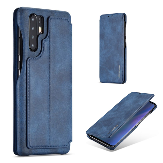 LC.IMEEKE Huawei P30 Pro Retro läderfodral - Blå