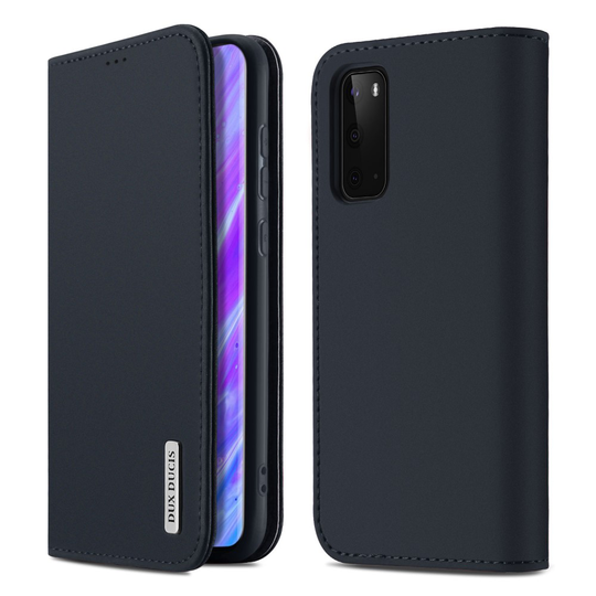 Dux Ducis Wish Series Äkta Läderfodral till Galaxy S20 - Blå