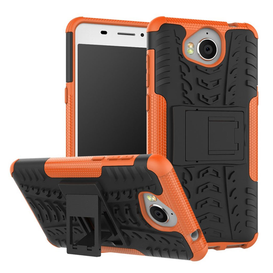 Huawei Y6 (2017) Unikt skal med kickstand - Orange