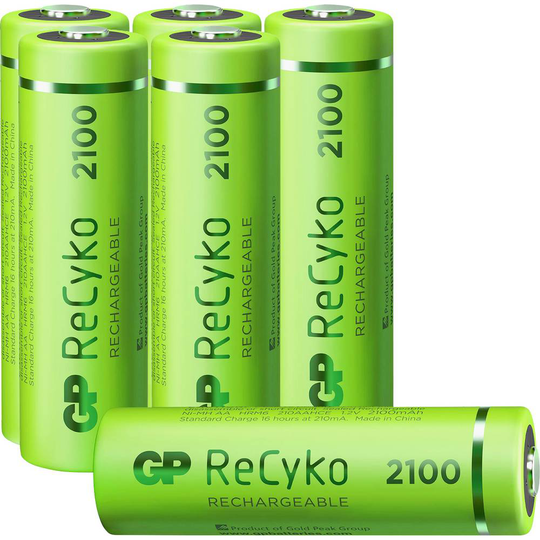 GP Batteries ReCyko+ HR06 4+2 gratis Laddbart batteri AA (R6) NiMH 2100 mAh 1.2 V 6 st