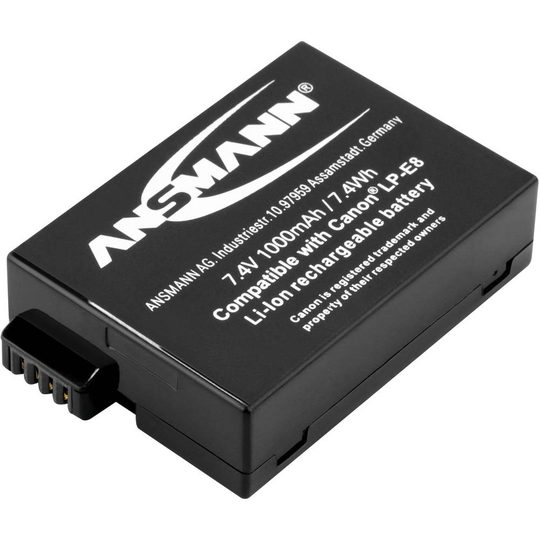 Ansmann A-Can LPE8 Kamerabatteri Ersättning originalbatteri LP-E8 7.4 V 1000 mAh