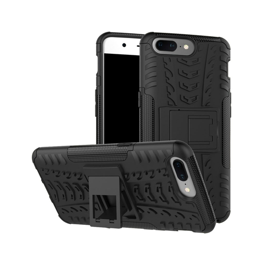 OnePlus 5 Hybird skal med unikt kickstand - Svart