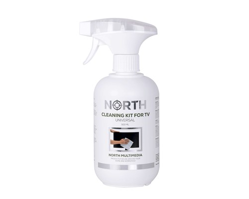 North Rengöringskit Tv Vätska 500ml Och Rengöringsduk
