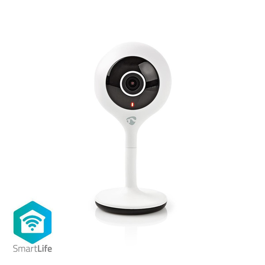 Nedis Smartlife inomhuskamera | Wi-Fi | HD 720p | Cloud / DRM-stöd | Mörkerseende | Android / IOS | Vit