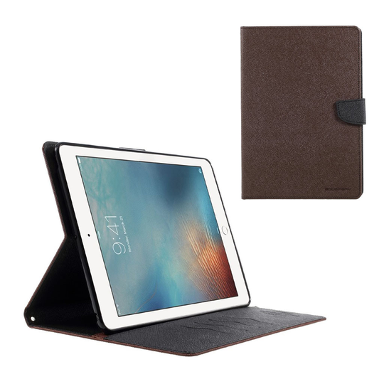 MERCURY iPad (2017) Läder fodral med plånbok - Brun