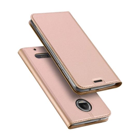 DUX Motorola Moto Z2 Modernt skinn fodral - Rose guld