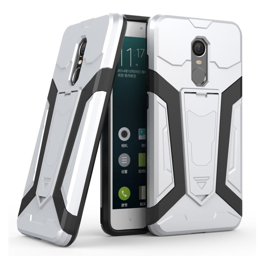 Xiaomi Redmi Note 4 Unikt hybird skal med kickstand - Vit