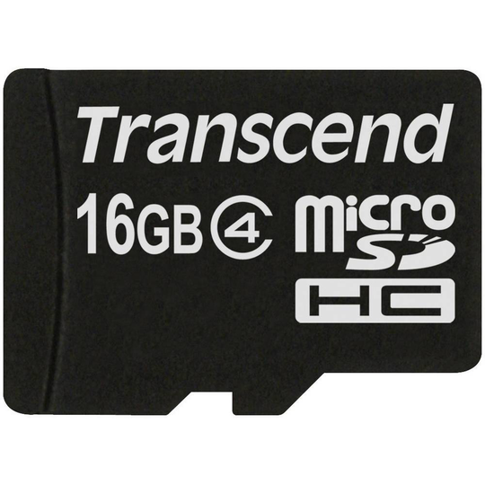 Transcend Standard microSDHC-Kort 16 GB Class 4