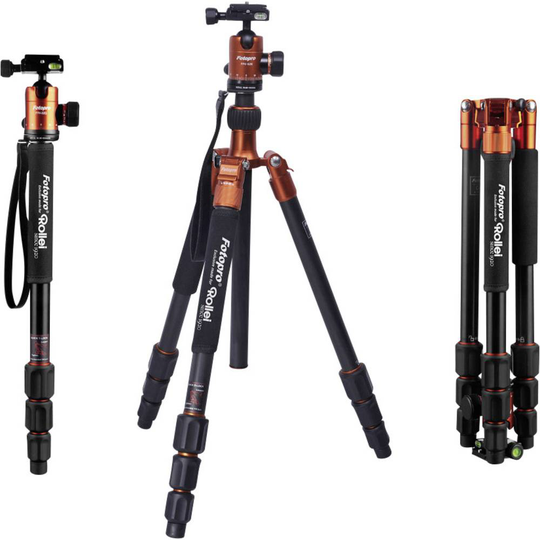Rollei C5i Trebensstativ Arbetshöjd=11 - 156 cm Orange