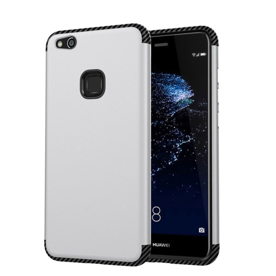 Huawei P10 Lite Stilrent kolfiber skal - Silver