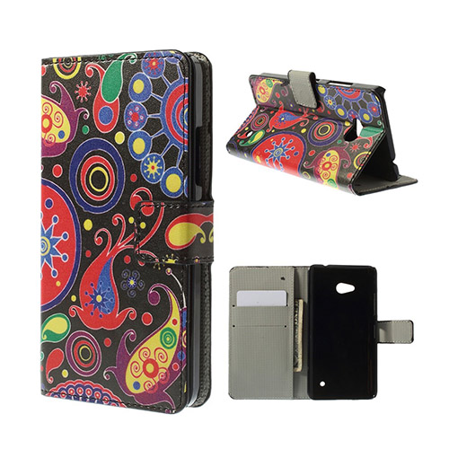 Moberg Microsoft Lumia 640 Fodral med Plånbok - Paisley Blommor