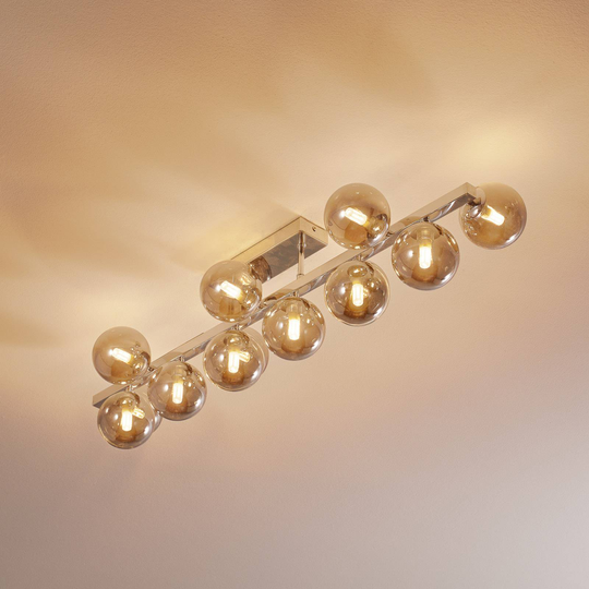 Vägglampa Dallas krom, 13 lampor
