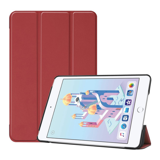 iPad Mini (2019) Treviks läderfodral - Vinröd