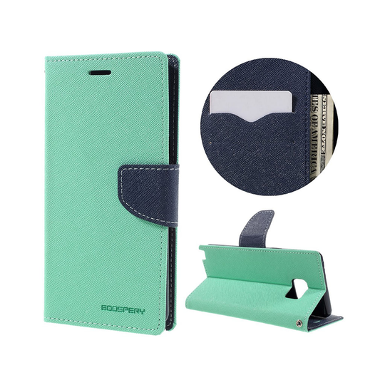 Fancy Läderfodral för Samsung Galaxy Note 7 - Cyan