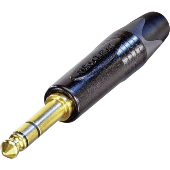 Neutrik NP3X-B Hörlursuttag 6.35 mm Kontakt hane rak Antal poler: 3 Stereo Svart 1 st