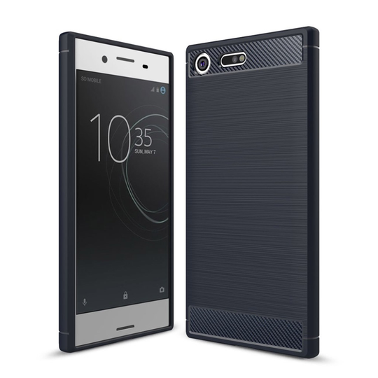 Sony Xperia XZ Premium Skal med unik karbonfiber design - Blå