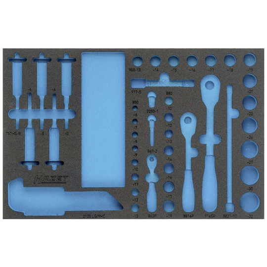 Hazet 163-329L 163-329L Skumgummiinlägg (L x B) 519 mm x 342 mm