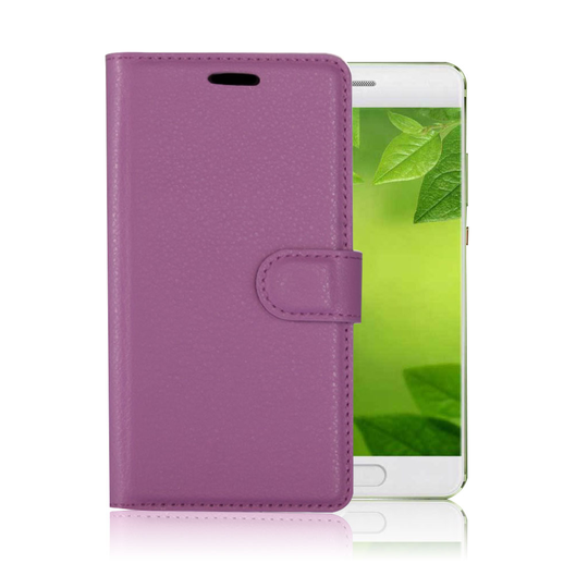 Huawei P10 litchi fiber läderfodral - Lila