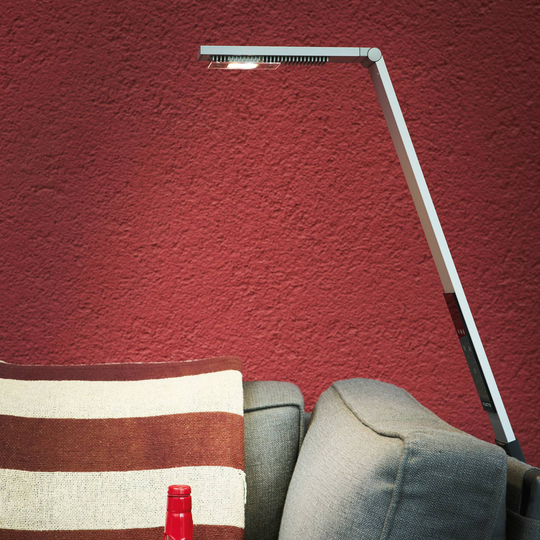 Luctra Flex LED-golvlampa trådlös, batteri alu
