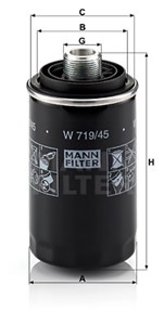 Oljefilter, AUDI,SEAT,SKODA,VW, 06H 115 403, 06H 115 561, 06J 115 403 C, 06J 115 403 G, 06J 115 403 H, 06J 115 403 J, 06J 115 403 K, 06J