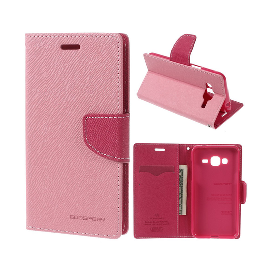 Läderfodral för Samsung Galaxy J3 (2016) - Rosa