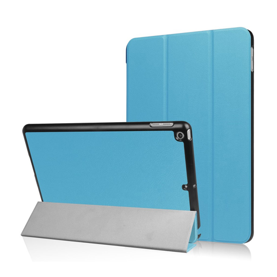iPad (2017) tri-fold läderfodral - Ljusblå