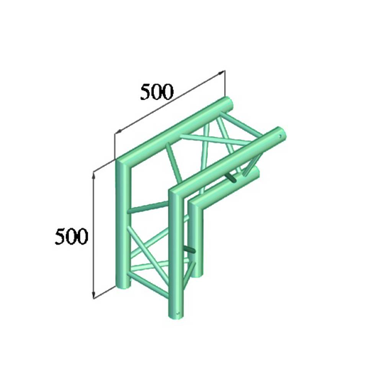 Alutruss TRILOCK 6082AC-25 3-punkts travers Hörn 90 °