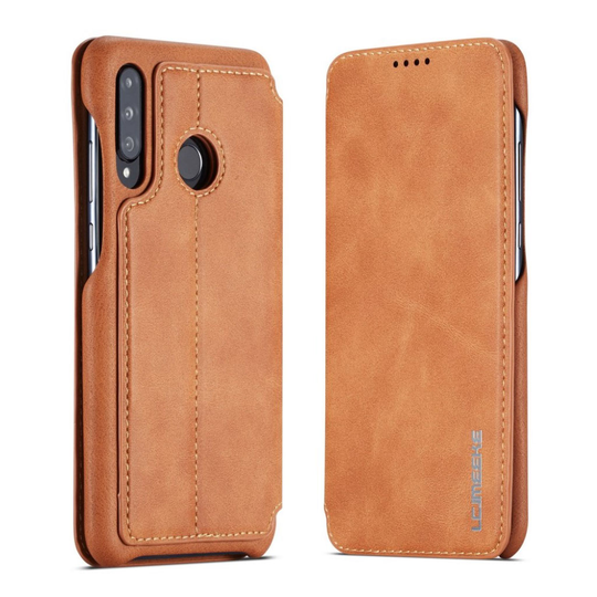 LC.IMEEKE Huawei P30 Lite Retro läderfodral - Brun
