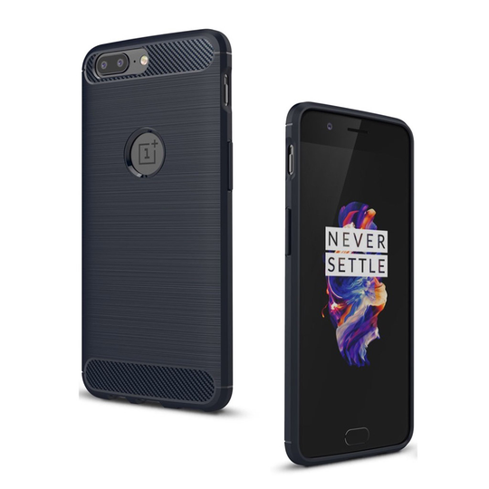 OnePlus 5 Kolfiber designat skal - Mörk blå