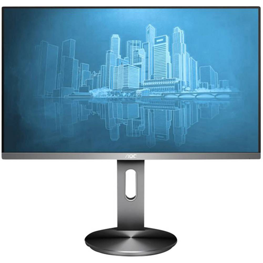 AOC I2490PXQU/BT LED-skärm 60.5 cm (23.8 tum) EEK E (A - G) 1920 x 1080 pixel Full HD 4 ms HDMI, DisplayPort, VGA, USB 3.2 Gen 1 (USB 3.0), Hörlurar (3.5 mm)