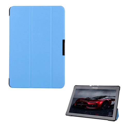 Garff Lenovo Tab 2 A10-70 Läderfodral med Stativ - Ljusblå