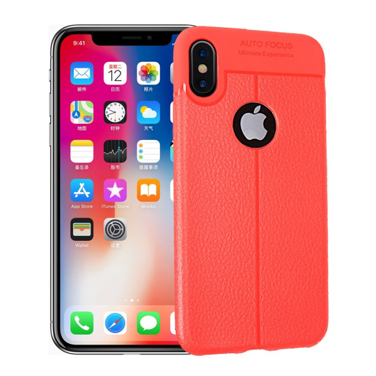 ANGIBABE iPhone X Uikt enfärgat skal - Röd