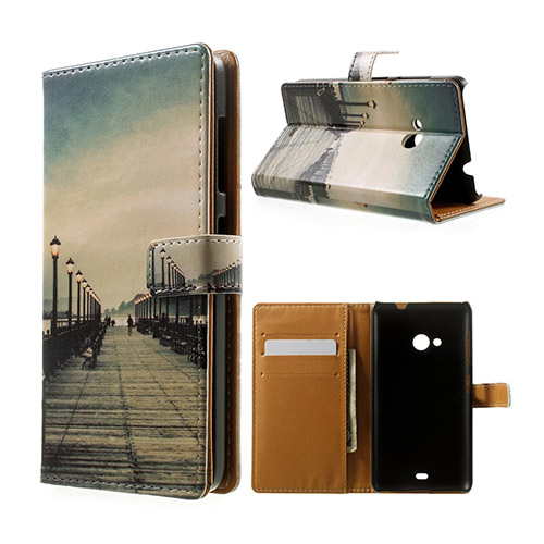 Moberg Microsoft Lumia 535 Flip Fodral - Strandpromenad